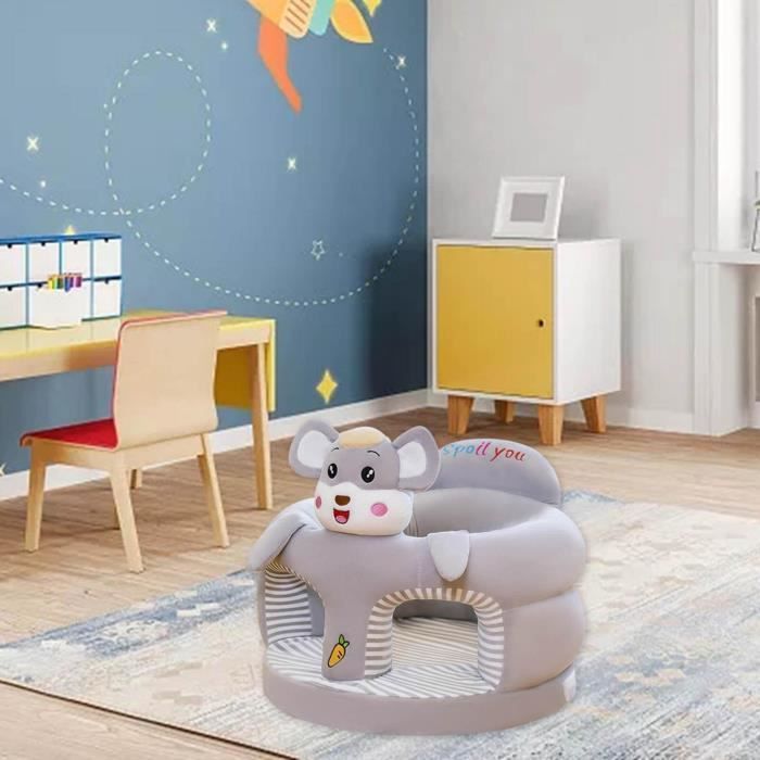 Poltrona per bambini dai 3 mesi, divanetto per imparare a stare seduto, sedile di supporto per bambini in peluche e cotone PP, da 3 a