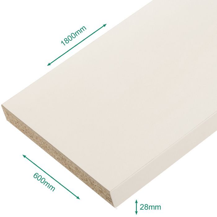 Plan de travail stratifié Blanc 1800 x 600 x 28 mm - PEFC 75% - Gamme Essentiel FORESTEA Dimensions : 1800 mm x 600 mm x 28 mm