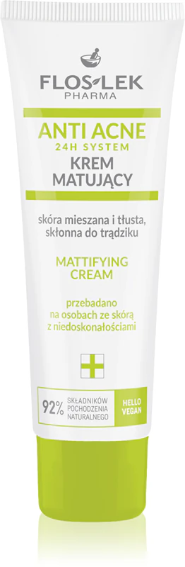FlosLek Pharma zmatňujúci krém proti akné pre mastnú a zmiešanú pleť