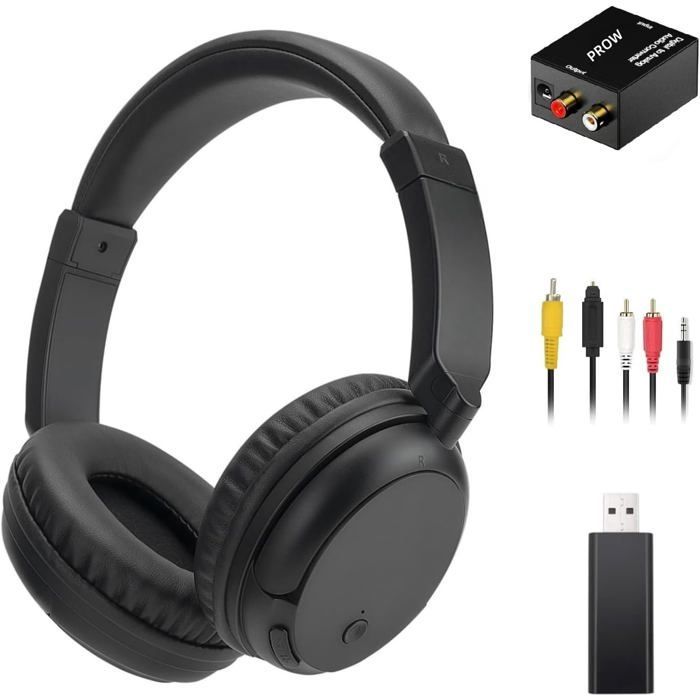 Casque Sans Fil Pour Tv, Casque Supra-Auriculaire Bluetooth 5.3 Avec Fonction Radio Rm, Casque Tv Sans Fil Léger Pour Person[XE1776]