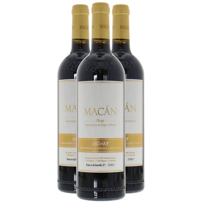 Vega Sicilia Rioja Macan 2017 - Rode wijn uit Spanje (3x75cl).