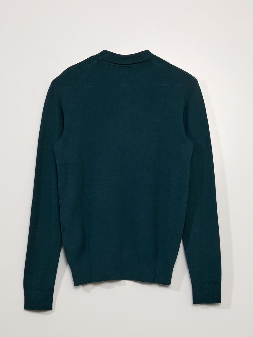 Fleece poloshirt - GROEN