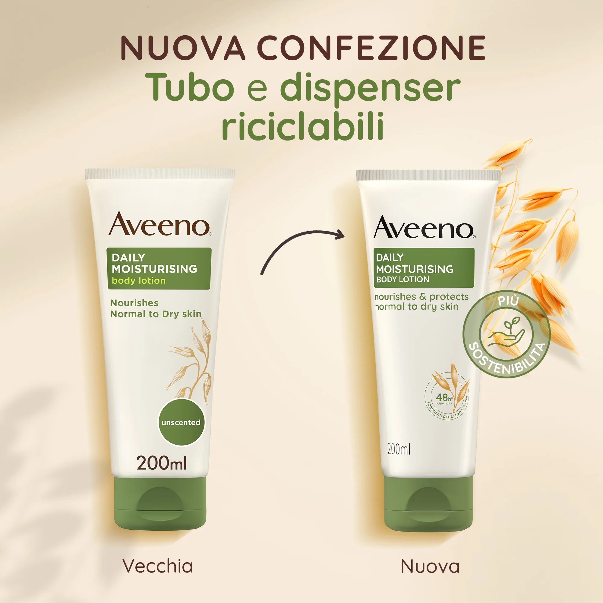 AVEENO Creme hidratante diário Aveeno 200ml, hidratante corporal suave e natural
