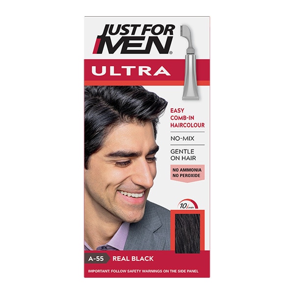 Just For Men Ultra Haarkleur A55 Echt Zwart | Cadeaus voor Papa | Superdrug