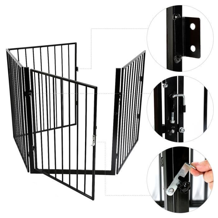 Willonin® 240 cm Kaminschutzgitter - Schwarz - Verstellbar - Kaminschutzgitter