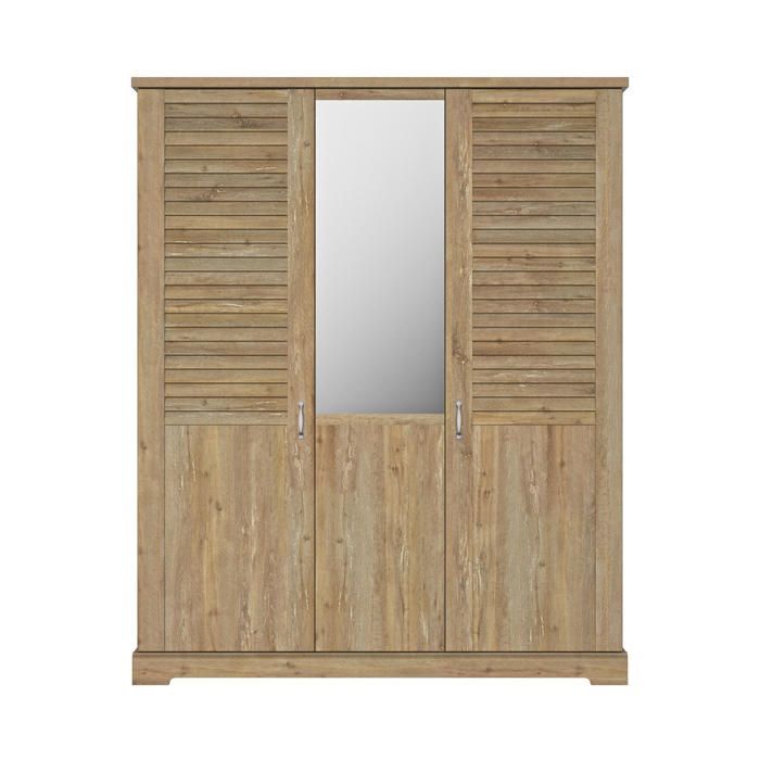 Armario - Gami - Wanda - 3 puertas - espejo - castaño marrón