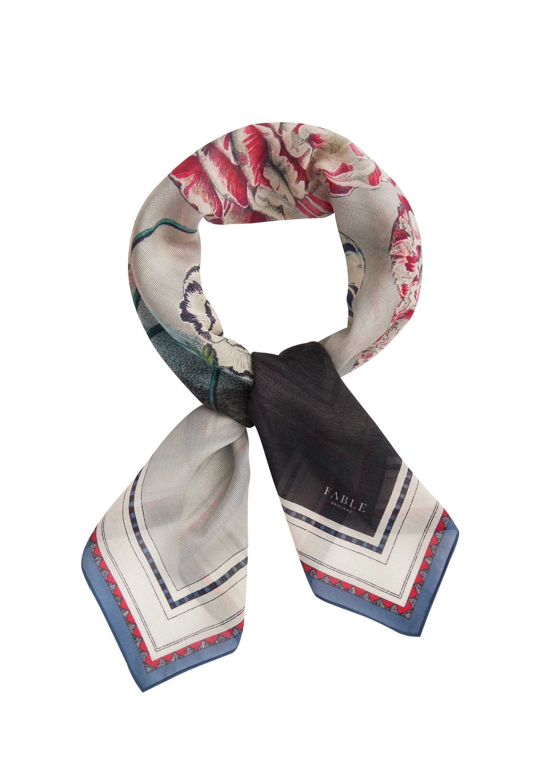 Fabelhafte Nelken aus England, Tempel der Flora, großer Platz - Foulard - mehrfarbig