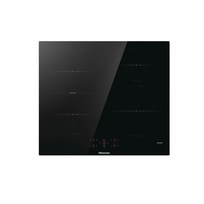 Placa de inducción Hisense de 60 cm con 4 quemadores, 7200 W, negra - HI621FM