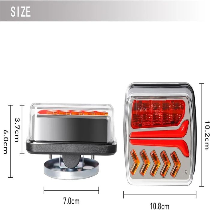 Luces LED inalámbricas para remolques, luces LED magnéticas recargables, impermeables, instalación sin herramientas para remolques agrícolas.