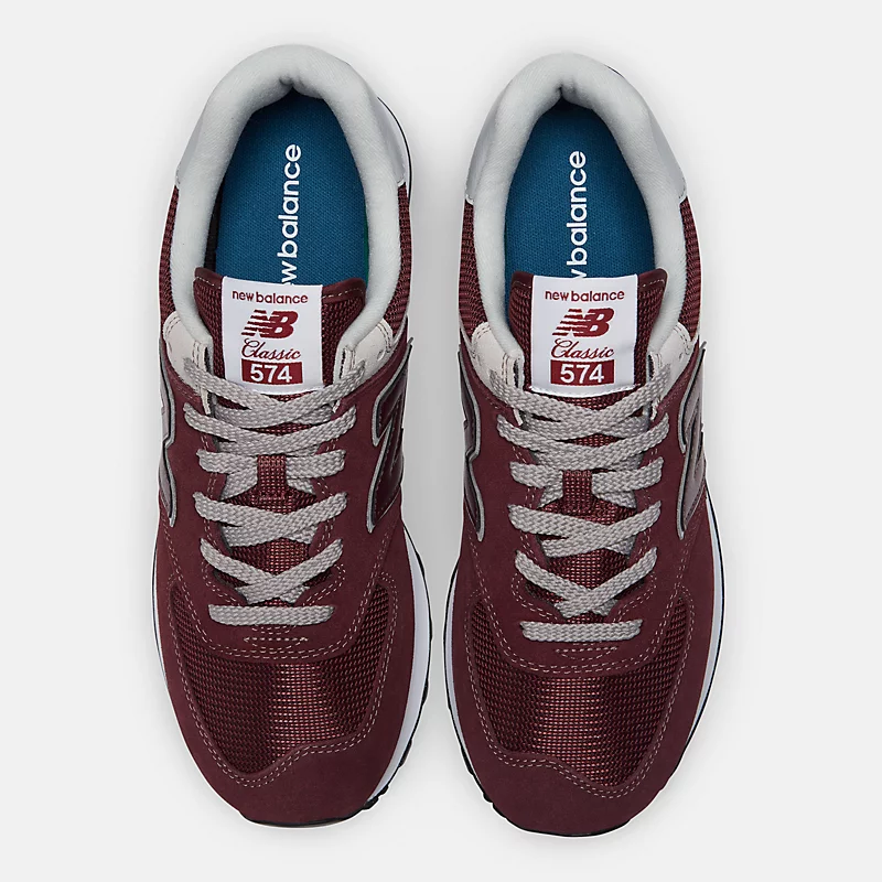Unisex 574 Core - Burgundowy z Białym
