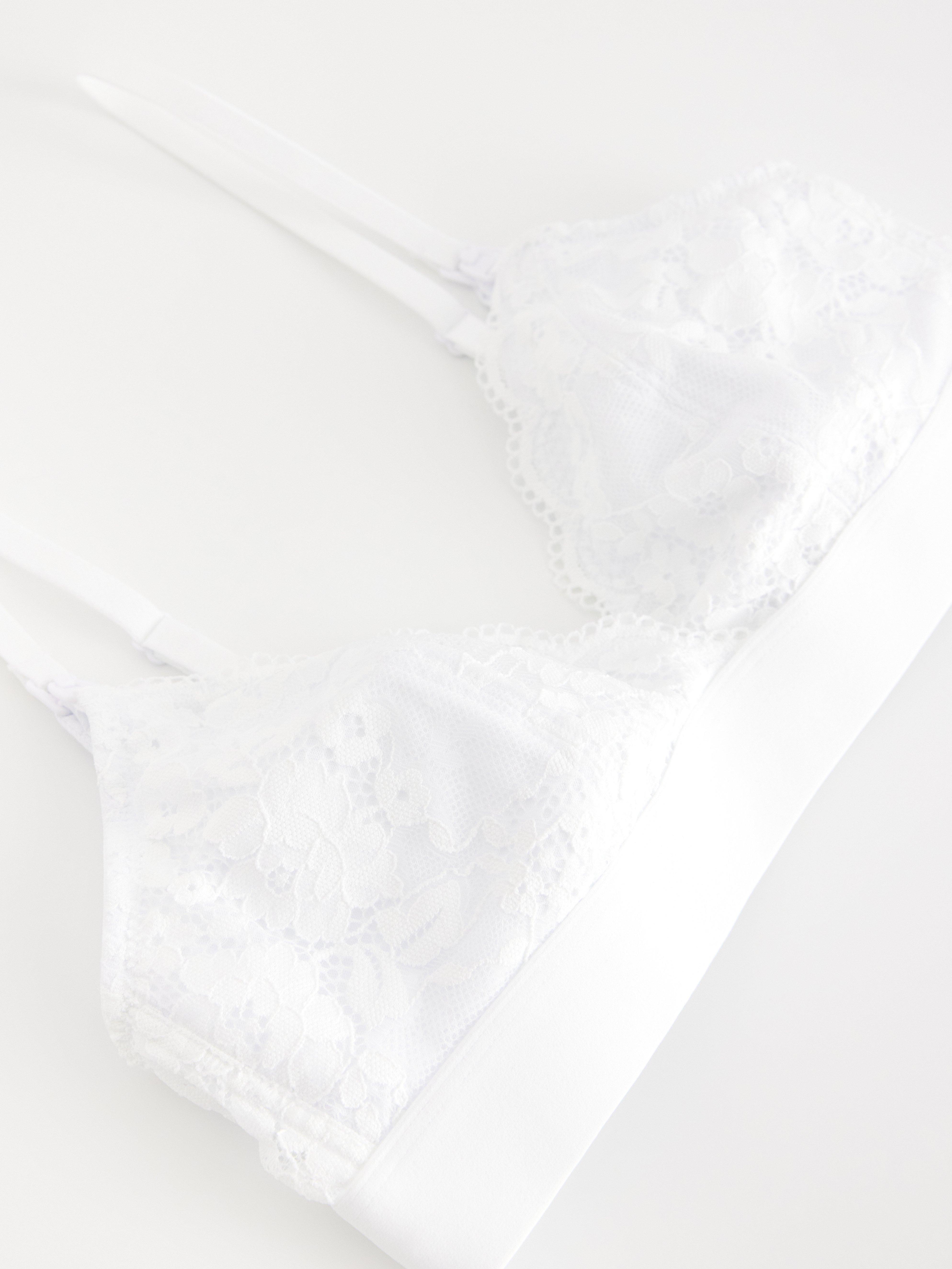 Reggiseno da allattamento MOM in pizzo bianco