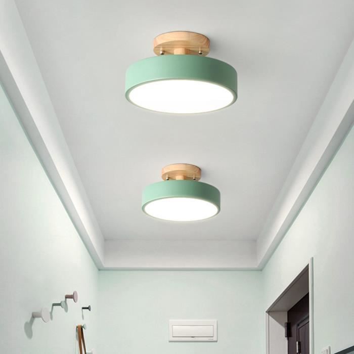 Plafonniers Moderne LED Luminaire Nordique en Bois Luminaire IntéRieur Cuisine Salon Chambre Salle de Bains -Rose