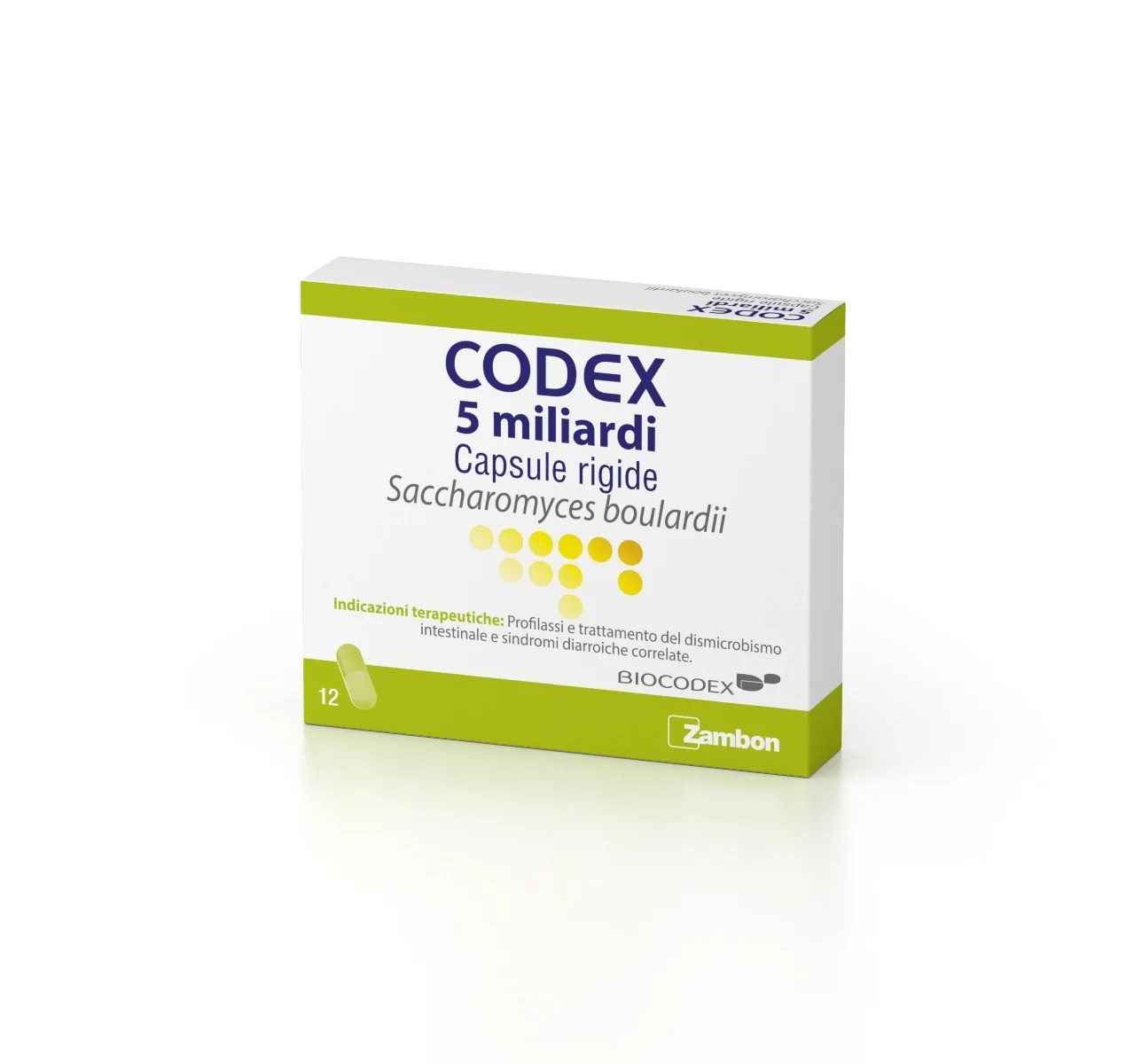 CODEX Codex 5 miljard 250 mg 12 capsules Darmdysmicrobieel en diarree