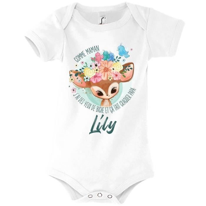 Lily | Babyrompertje met naam voor een meisje | Net als mama's grote ogen | Schattige babyoutfit voor pasgeborenen van 3-6 maanden