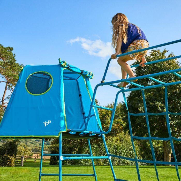 Area giochi in metallo EXPLORER TOWER con rete, alta 201 cm