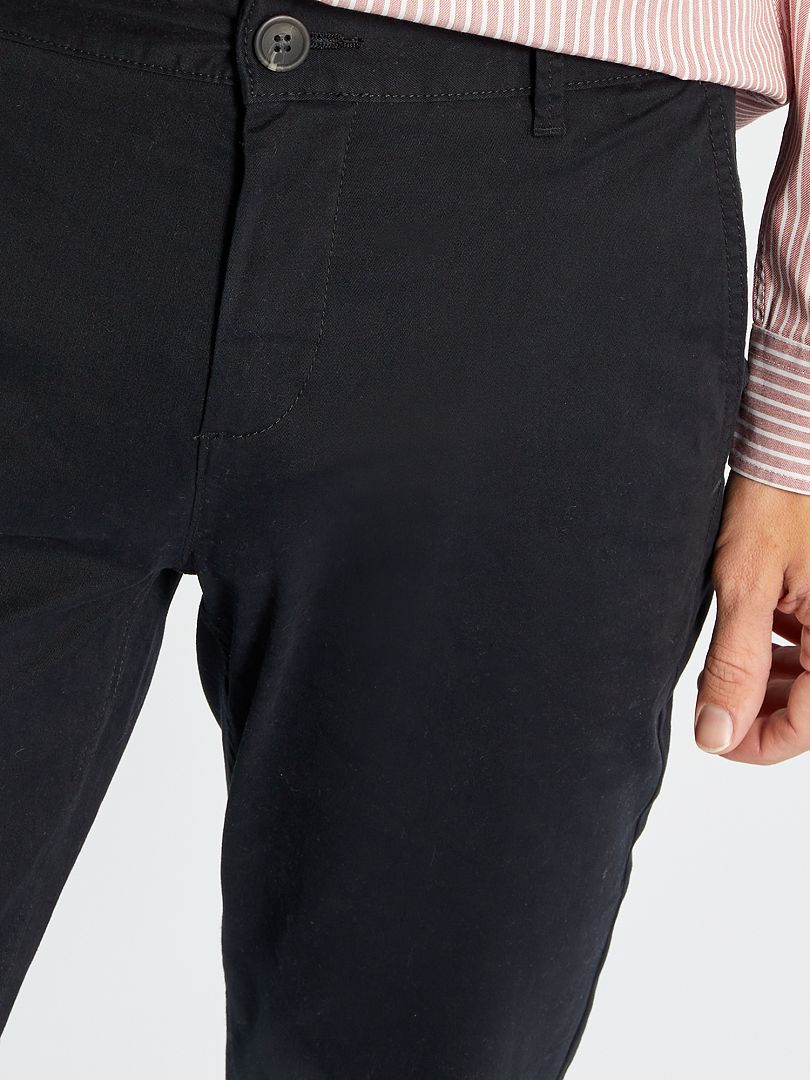 Slim fit chino's - maat L34 - zwart