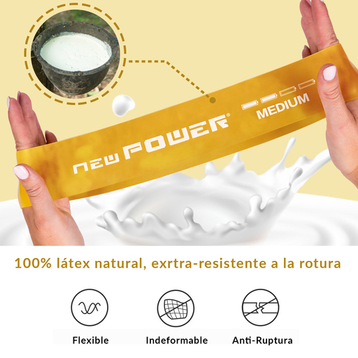  Newpower elastične fitness trake od prirodnog lateksa srednjeg otpora