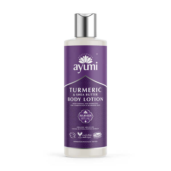 Ayumi Naturals šī sviesta un kurkumas ķermeņa losjons 250ml
