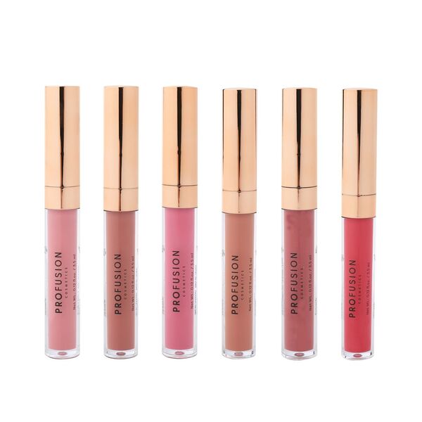 Sada lesků na rty Profusion Cosmetics Glossy Pout (6 ks)