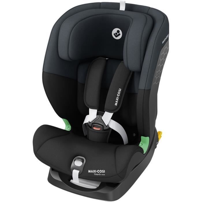 Silla de coche MAXI COSI Titan S i-Size, ISOFIX, de 15 meses a 12 años, 76-150 cm, protección G-CELL, arnés de seguridad de 5 puntos, color negro.