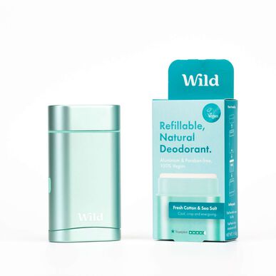 Wild prírodný dezodorant s náplňou Fresh Cotton Box a náplň s morskou soľou 40 g 40 g