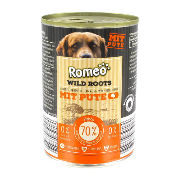 Vlhké krmivo pro psy Wild Roots Pure Turkey, 12 x 400 g