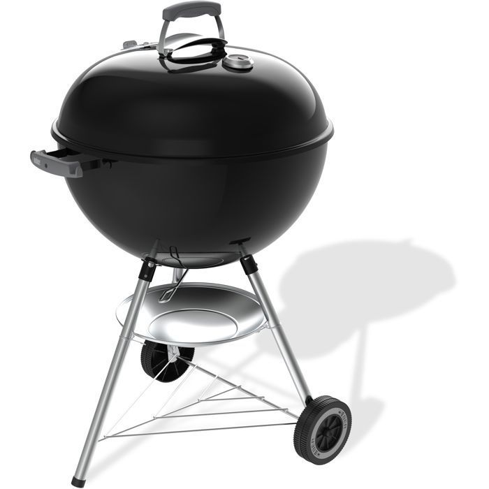 Barbecue à charbon - Weber - Original Kettle - Ø57 cm - Thermomètre intégré - Acier émaillé - Clapet d'aération - 9 couverts -Noir