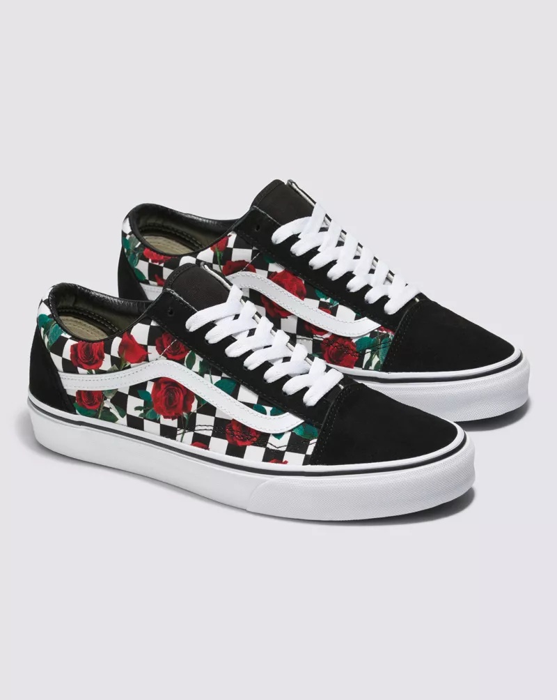 Customs Checkerboard Roses Old Skool