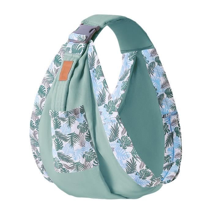 Stevige babydrager - Borstvoedingsdrager, verstelbare babydraagdoek/draagzak voor twee doeleinden, lichtgroen