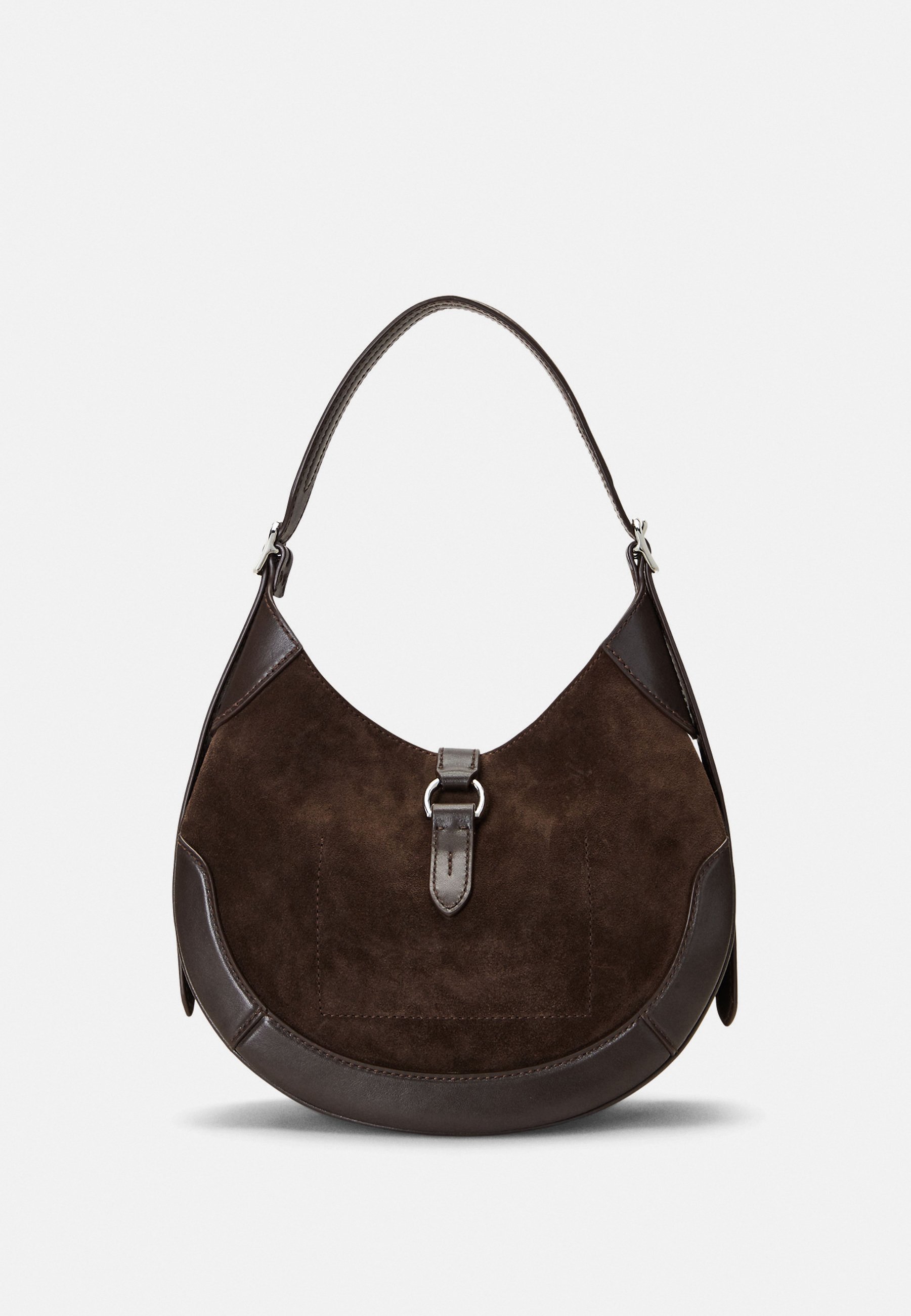 Polo Ralph Lauren POLO ID SUÈDE LEREN KLEINE SCHOUDERTAS - Handtas - chocolade