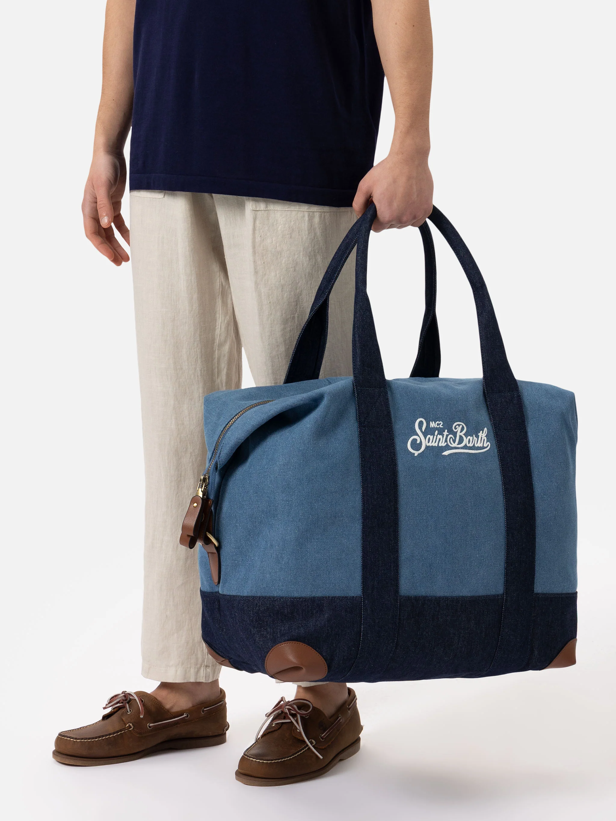 Reisetasche aus Denim