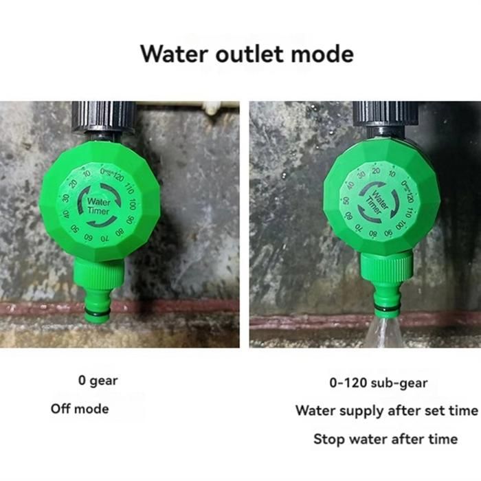 Mechanische bewateringstimer met draaifunctie, bewateringstimer voor tuinslang, waterdichte slangtimer, timer