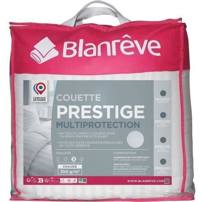 Edredón cálido de 220x240 cm BLANREVE PRESTIGE Multiprotección - 100% poliéster - Para 2 personas - Satén a rayas