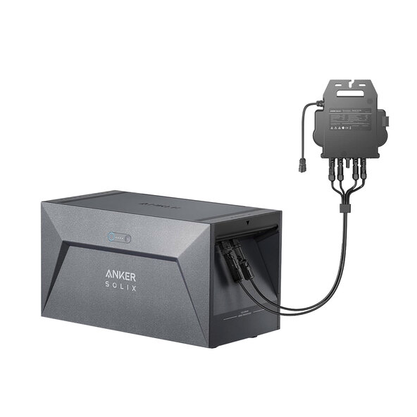 Bifaciale balkonstroomgenerator 900W / 800W incl. accu, zonder montagebeugel.
