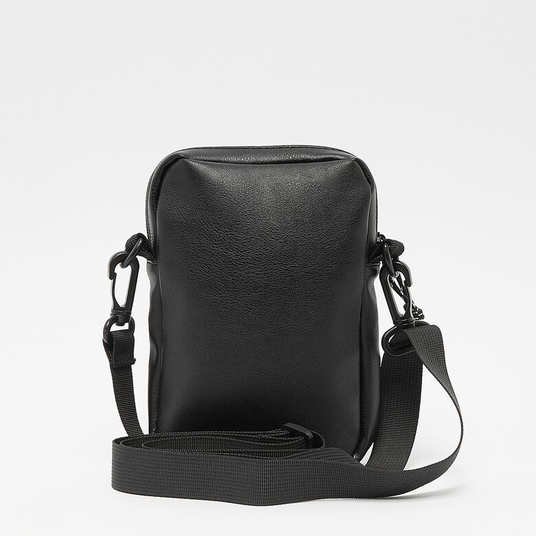 Handytasche aus Kunstleder mit Metallabzeichen und einfachem Logo