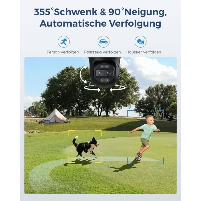 Cámara de seguridad Reolink de 8 MP 4K PoE, doble vista y doble seguimiento, zoom 6x, visión nocturna, detección inteligente, Trackmix.