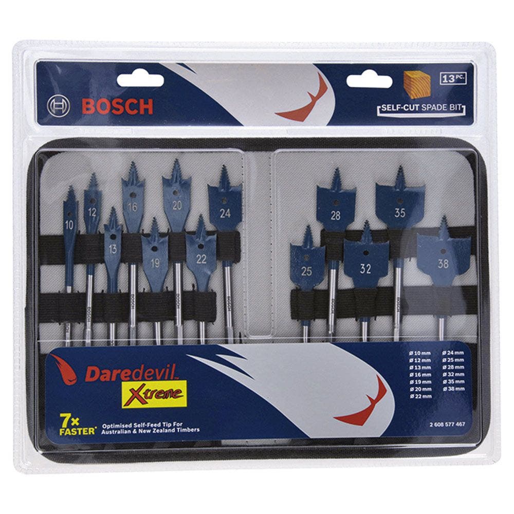 Set burghie tip lopă BOSCH 10-38 mm - DAREDEVIL XTREME - 13 piese 2608577467