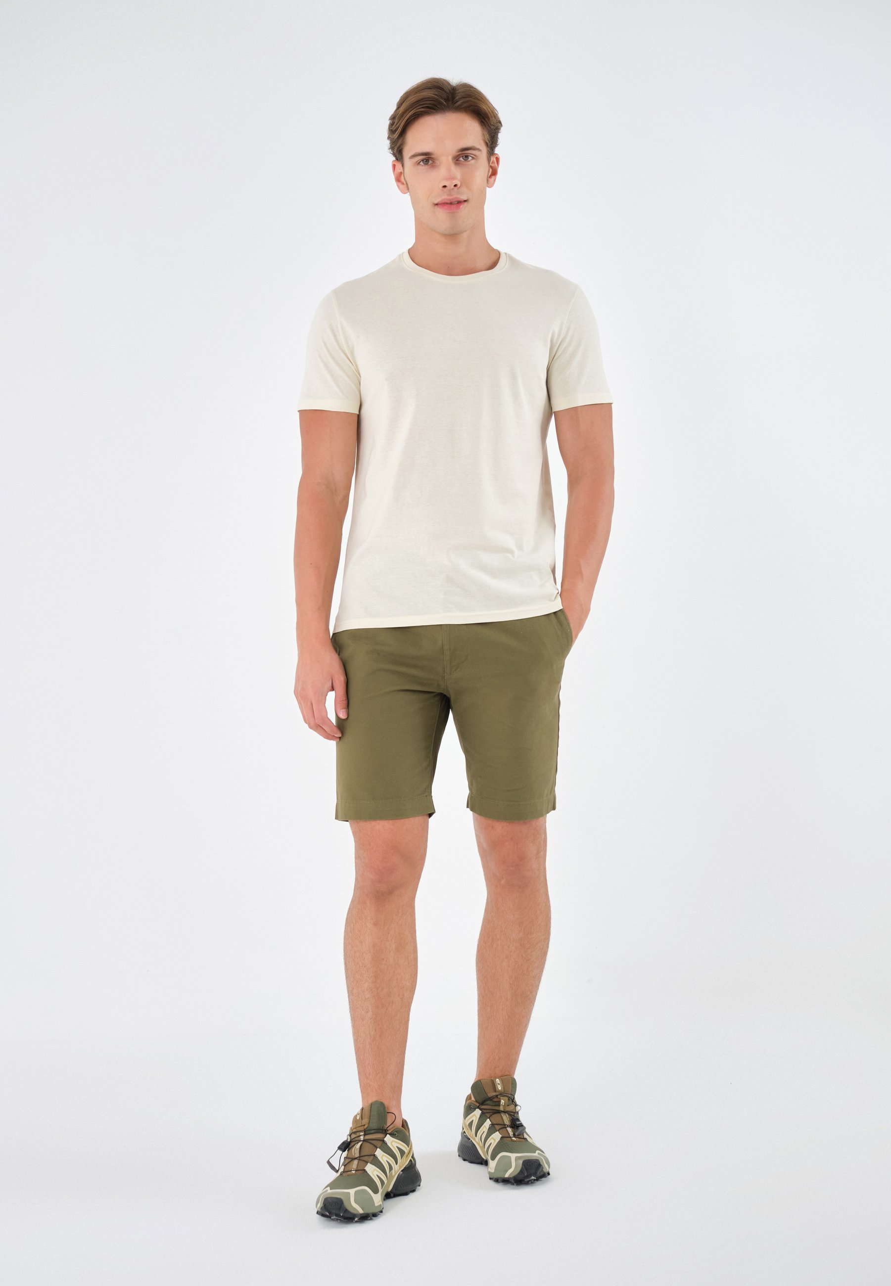 Pier One 5-pack - Basic T-shirt - bordeaux/lichtgrijs/bruin