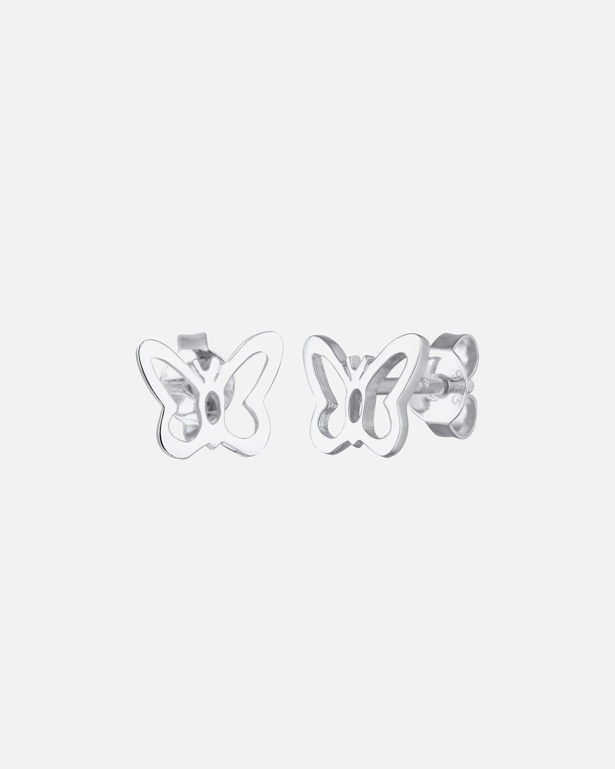 Elli Femmes clous d'oreilles papillon découpé tendance en argent sterling 925
