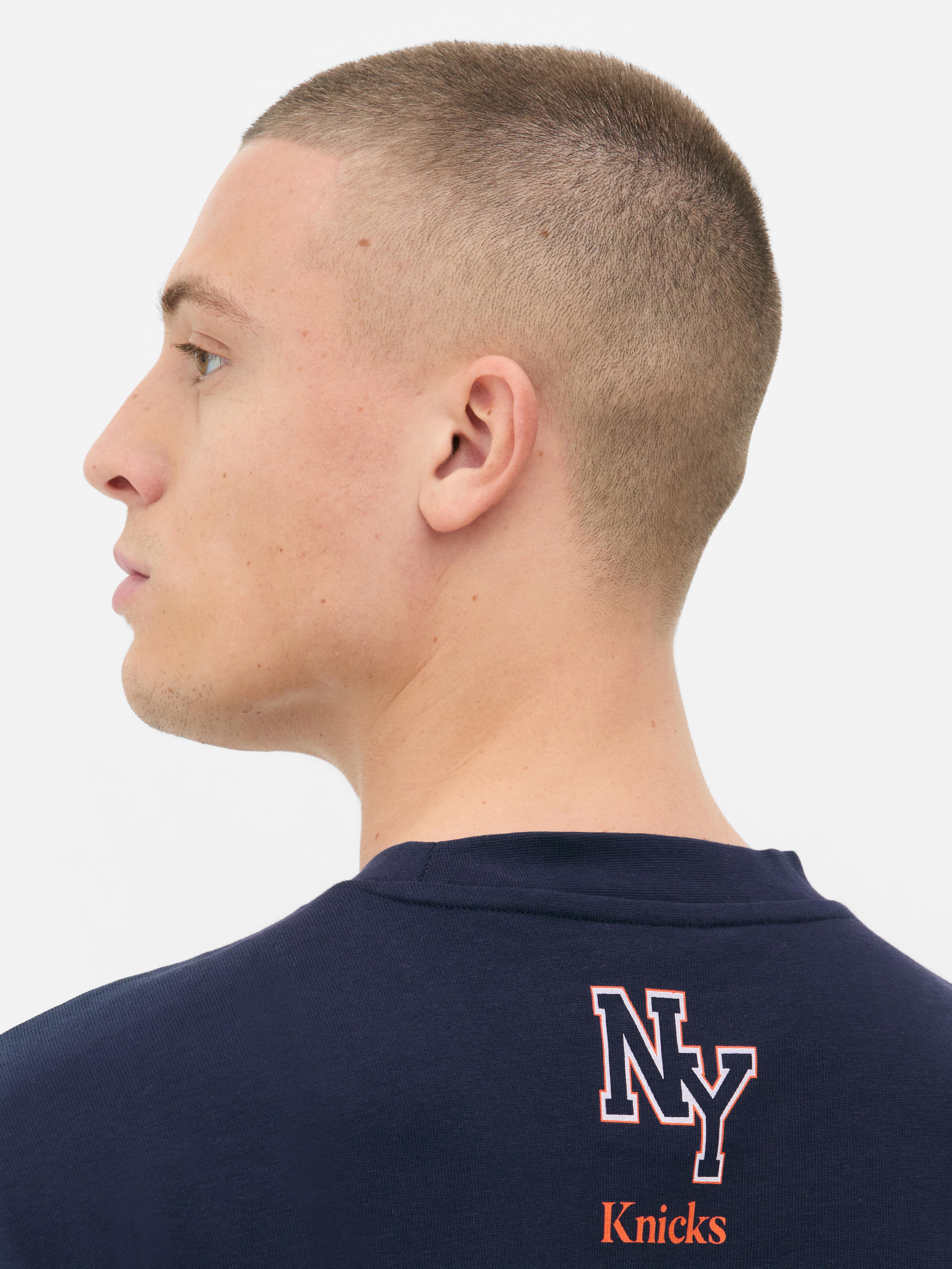 Tricou NBA New York Knicks cu imprimeu Un tricou sport cu guler rotund și imprimeuri NBA New York Knicks