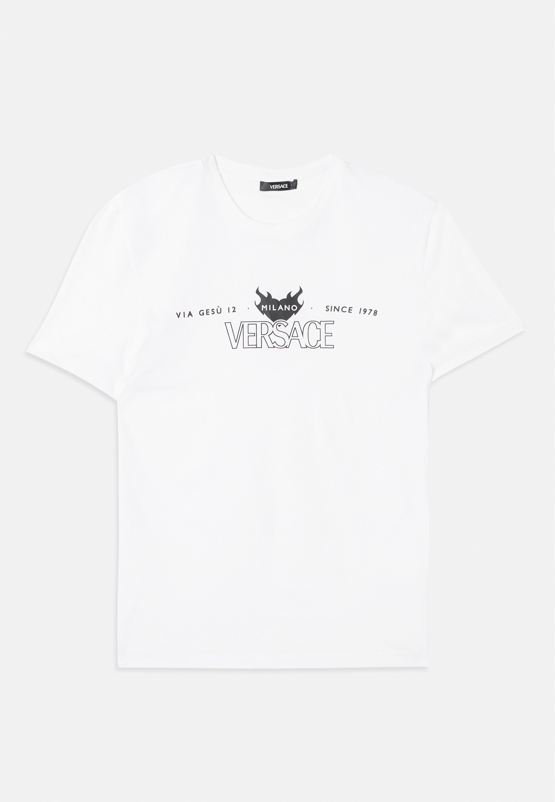 Versace COMPACT LOGO - Aufdruck-T-Shirt - weiß