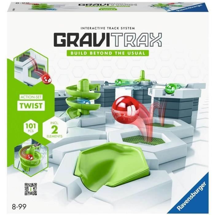 Gravitrax Set de inicio Twist 101 piezas, Pista de canicas, Set de construcción creativo, Para mayores de 8 años, 22576, Ravensburger