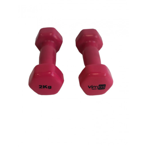  Halteres de 2 kg. Conjunto com 2 unidades. Vimas Sport