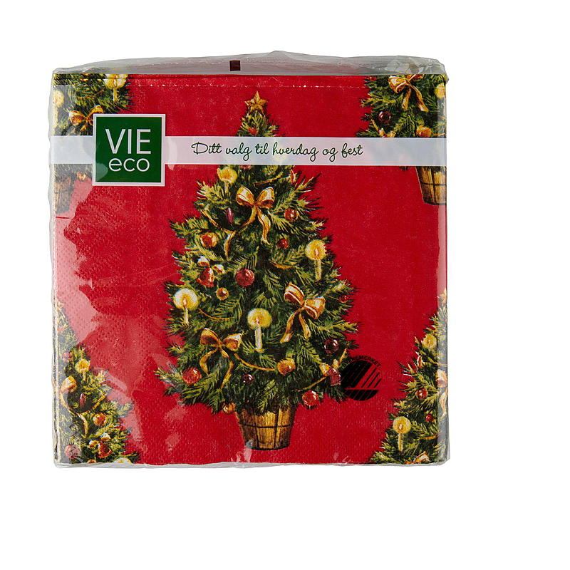 Vie Eco Servietten, 20er-Pack, 33 x 33 cm, Weihnachtsmotiv