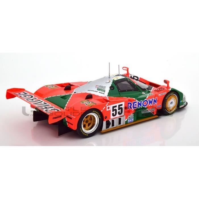 Miniatura de carro colecionável - KK SCALE MODELS - MAZDA 787B - 1/18 - Vencedor de Le Mans 1991 - Verde/Vermelho