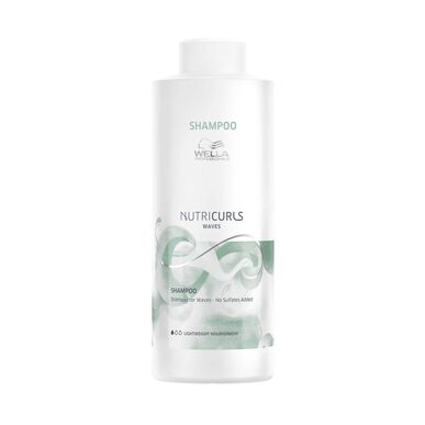 Wella Professionals Nutricurls Waves Shampoo, Lett og nærende sjampo for bølget hår, 1000 ml