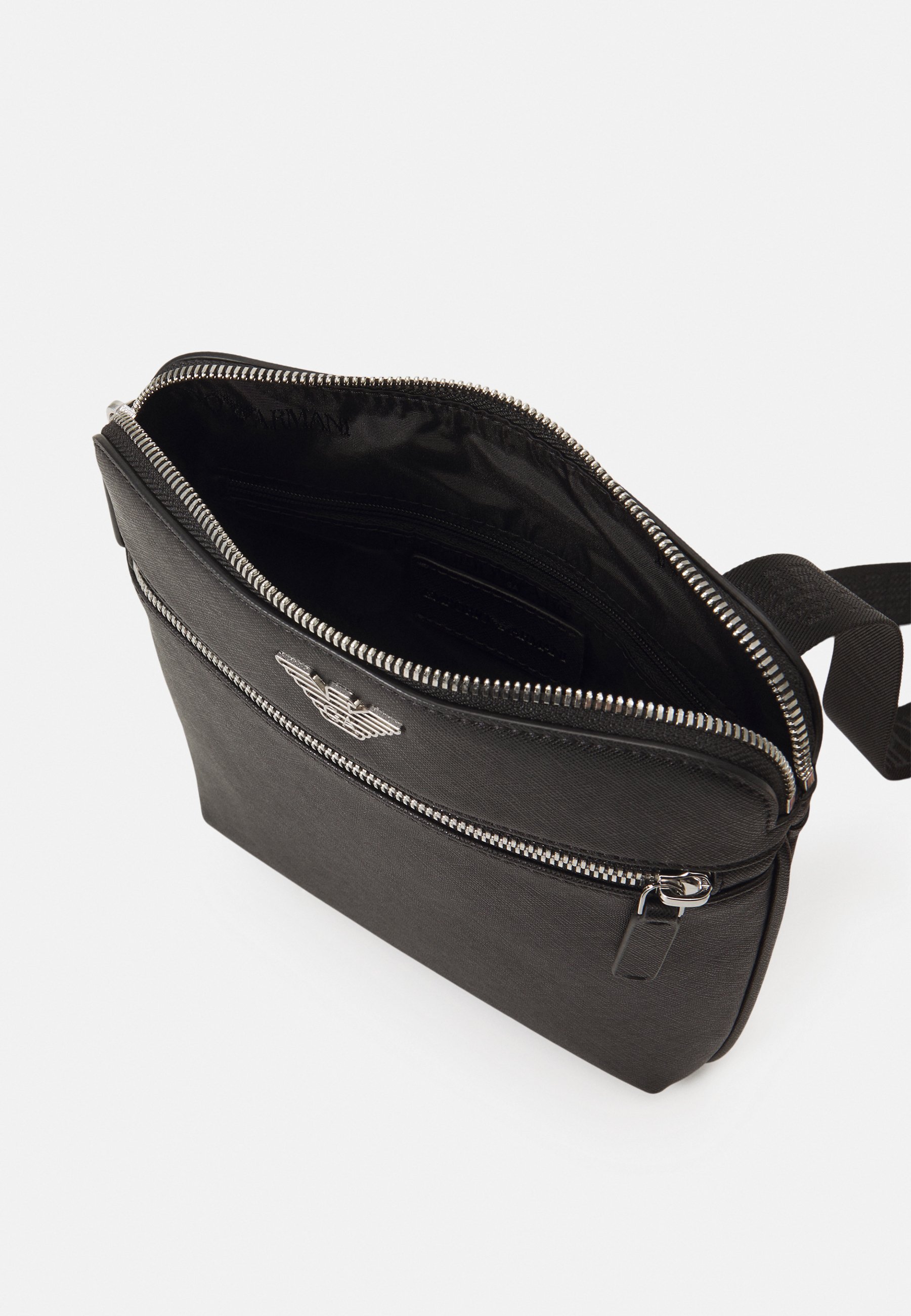 Emporio Armani CROSSOBODY FLAT UNISEX - Umhängetasche - schwarz