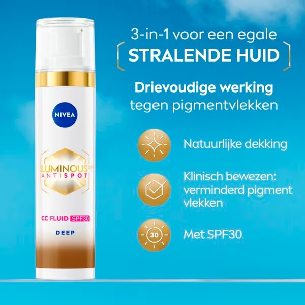 NIVEA Luminous630 Anti-spot SPF30 03 Dark CC крема 3 у 1<br>40ml