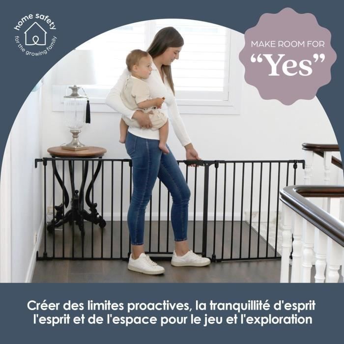 Child safety gate - Discovery 3 - DREAMBABY - 74.5 cm to 1.95 m - White