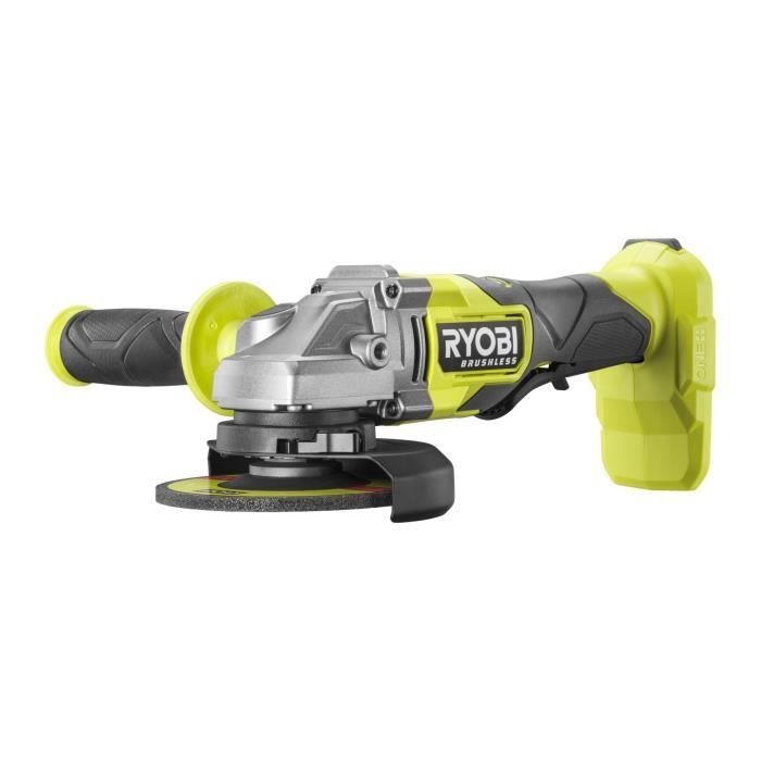 Angle grinder - RYOBI - Brushless - 18V - 125 mm diameter - 8,000-9,200 rpm - 2-in-1 grinding/cutting guard